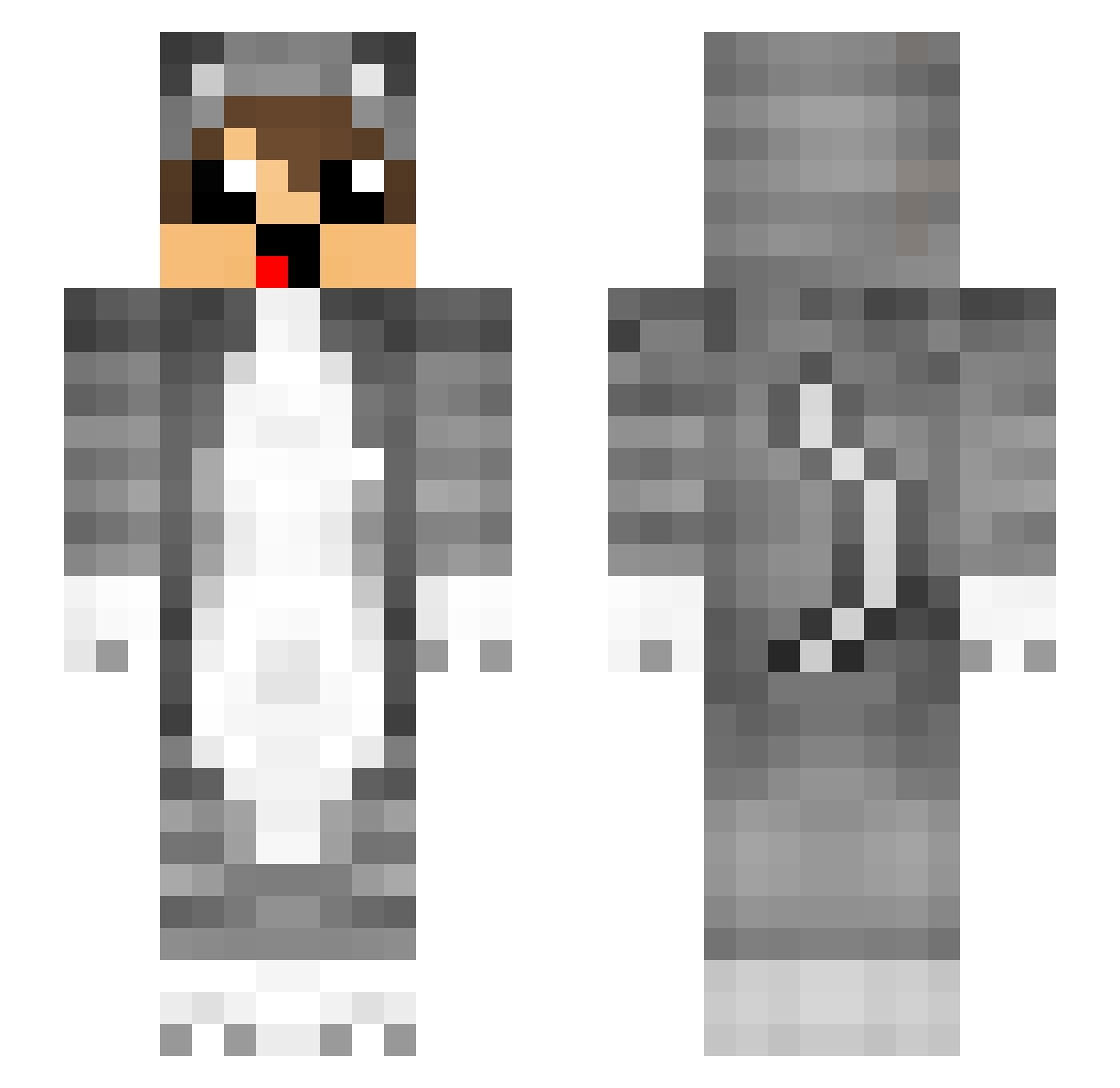 TheXeliorsky Minecraft skin, front and back view