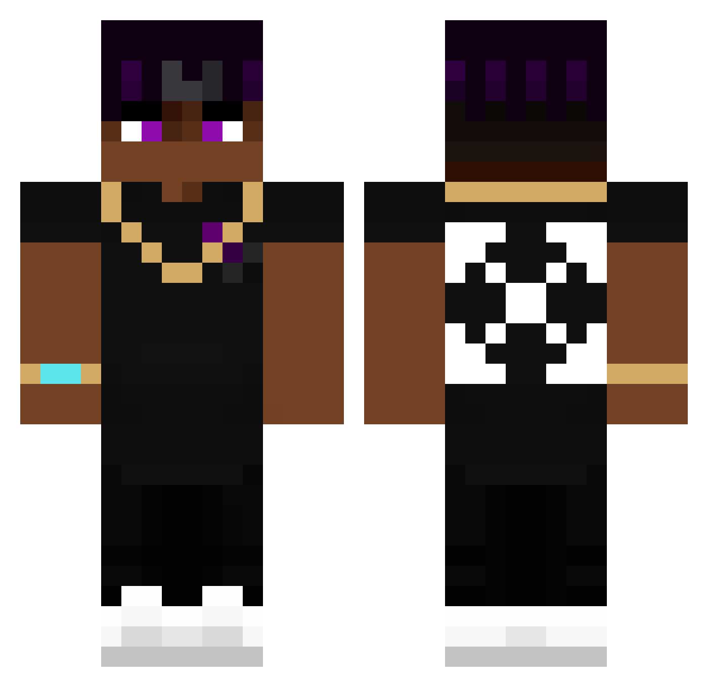 fejkkubaZZ Minecraft skin, front and back view