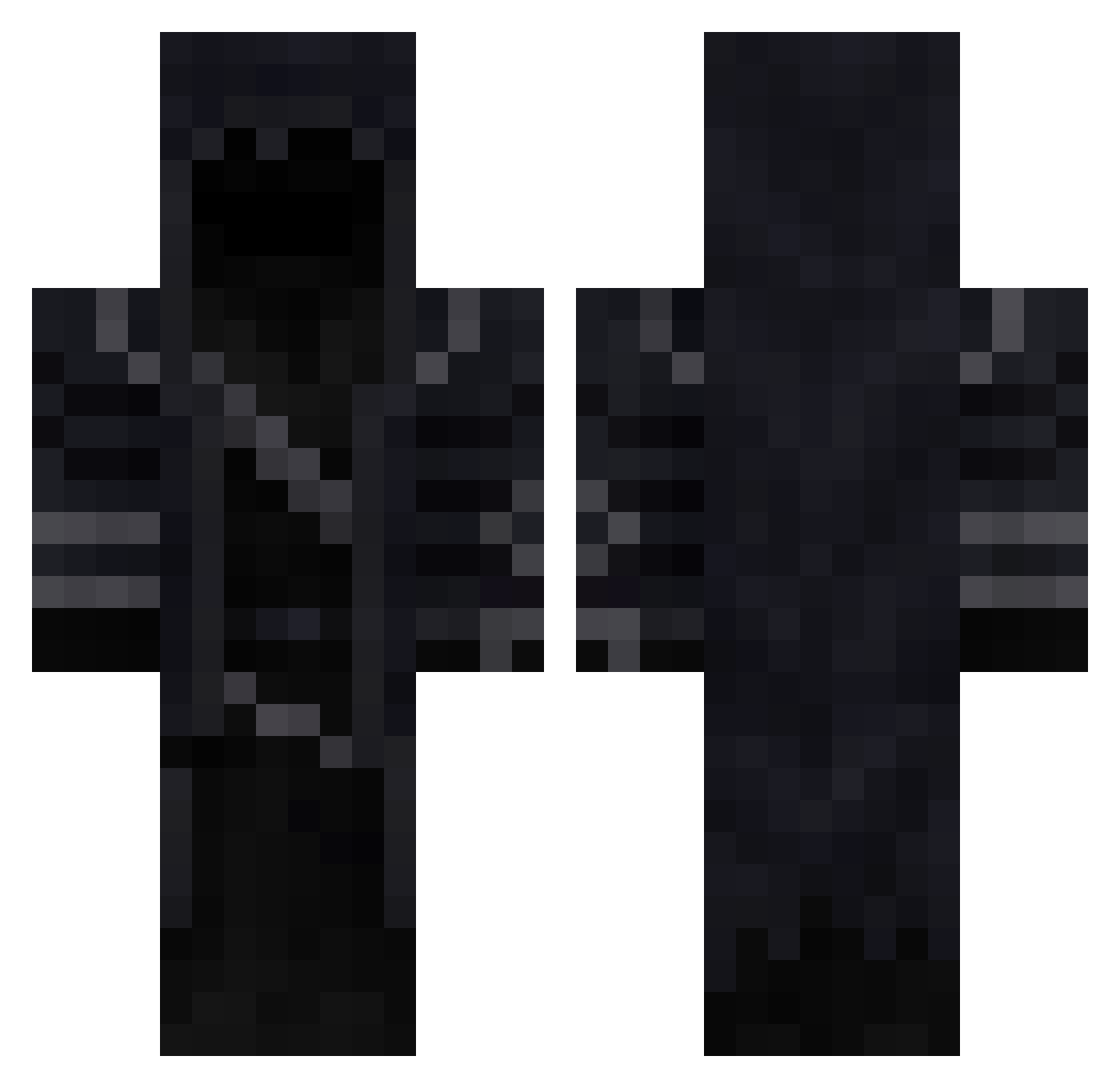 Hokone Minecraft skin, front and back view