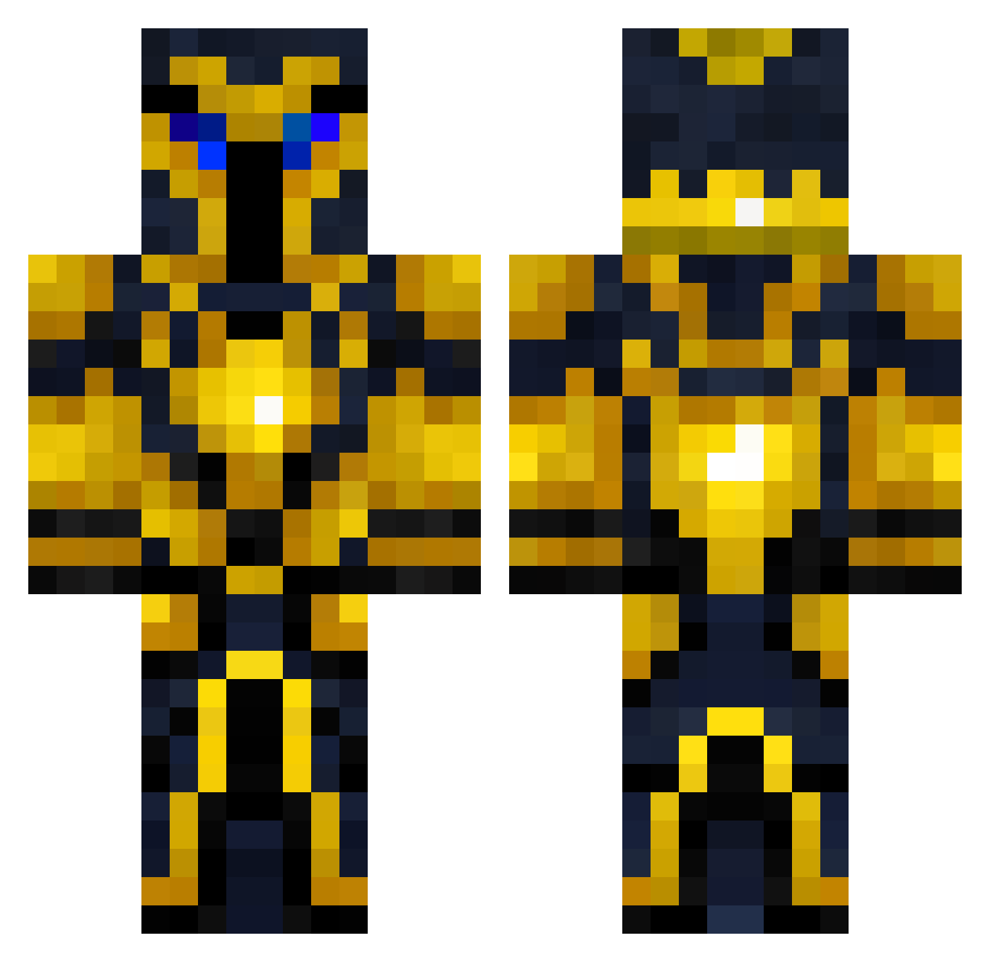 Spectral_4Hunter Minecraft skin, front and back view