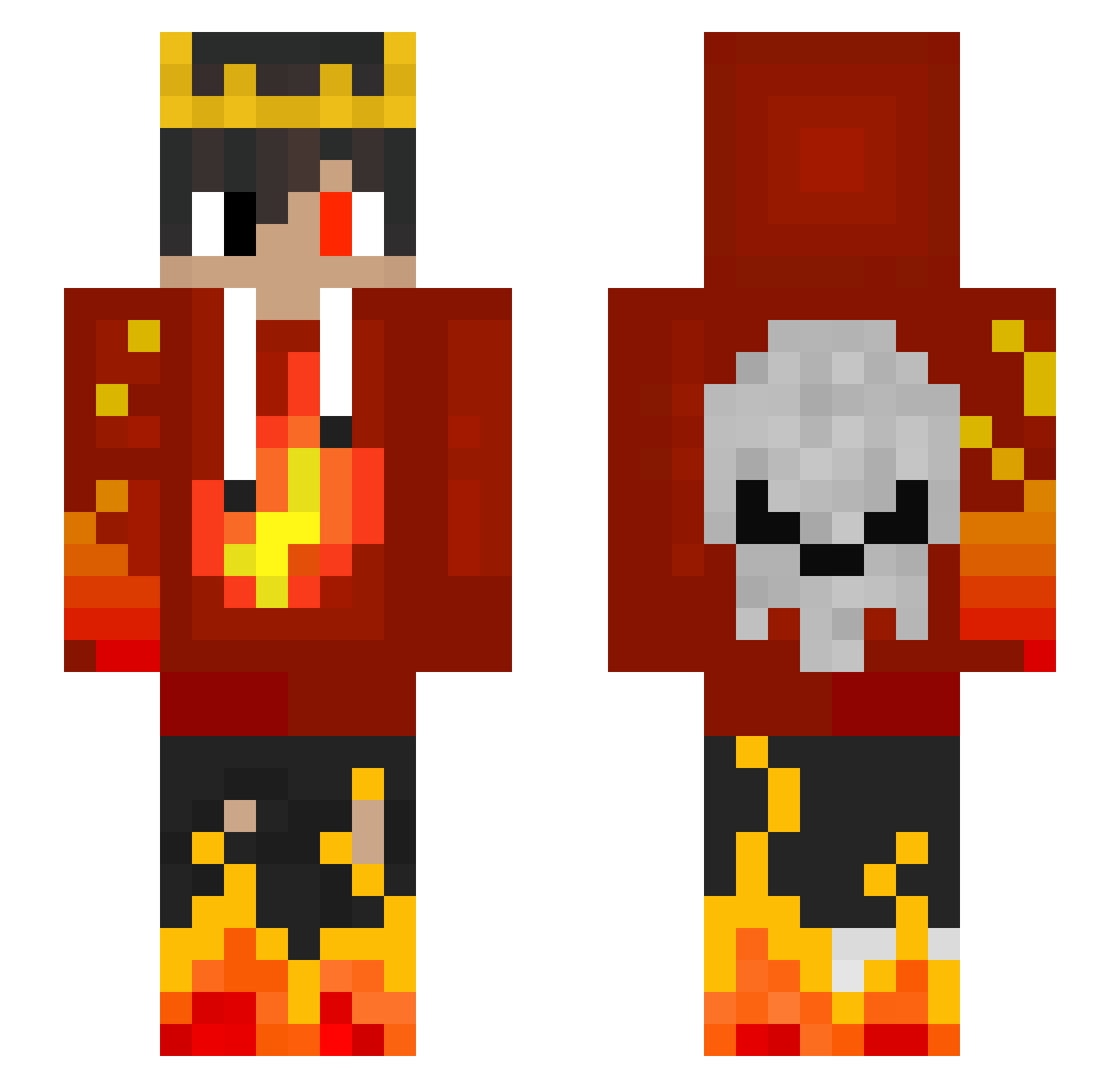 Xingkong_cc Minecraft skin, front and back view