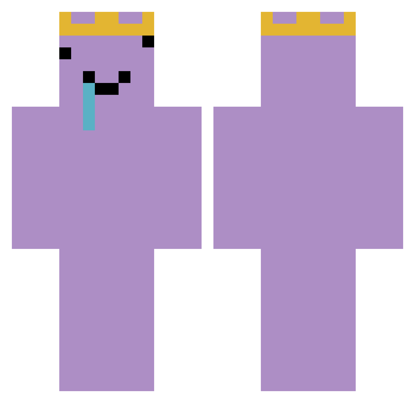 riuq Minecraft skin, front and back view
