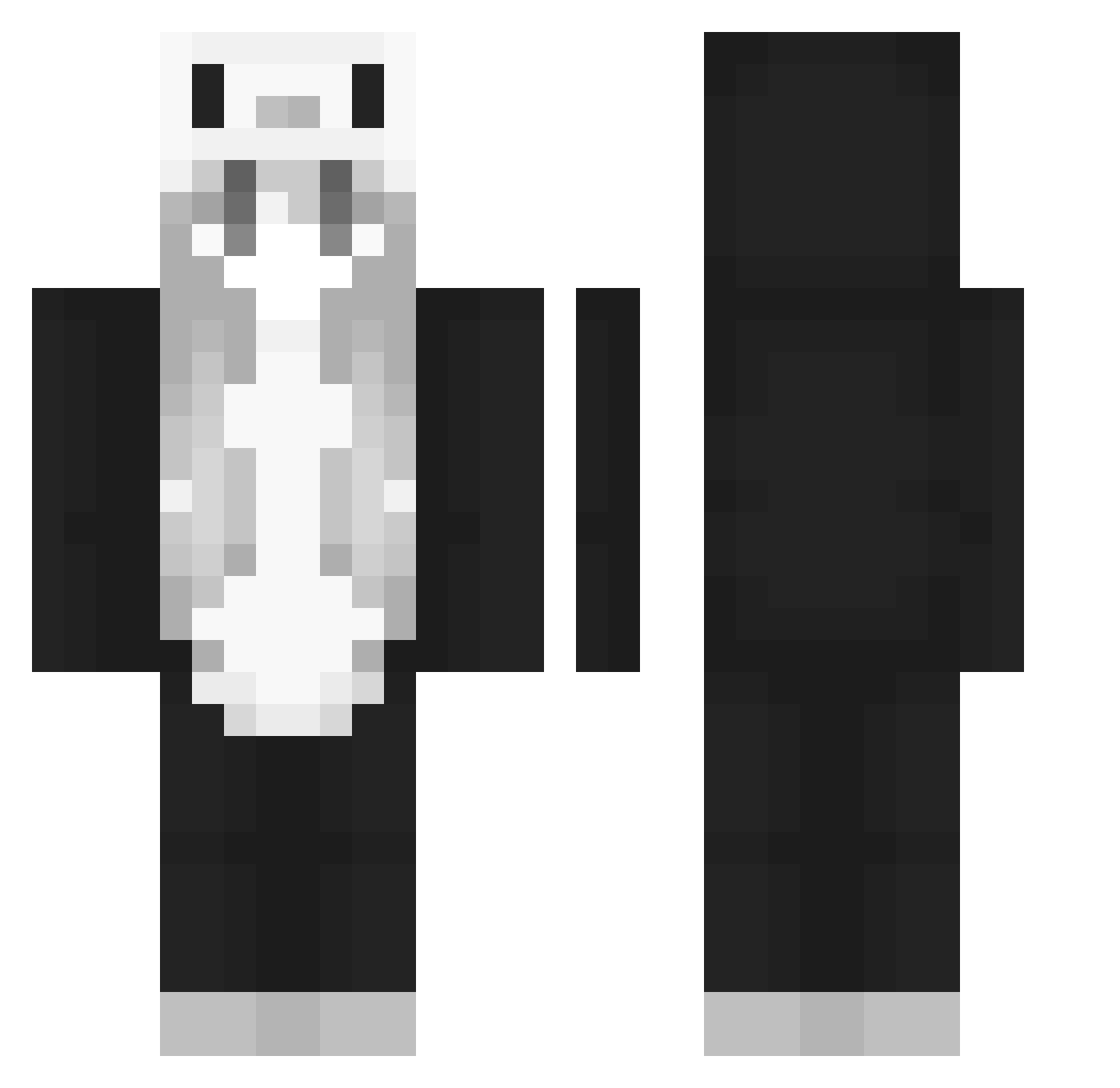 won_1z Minecraft skin, front and back view