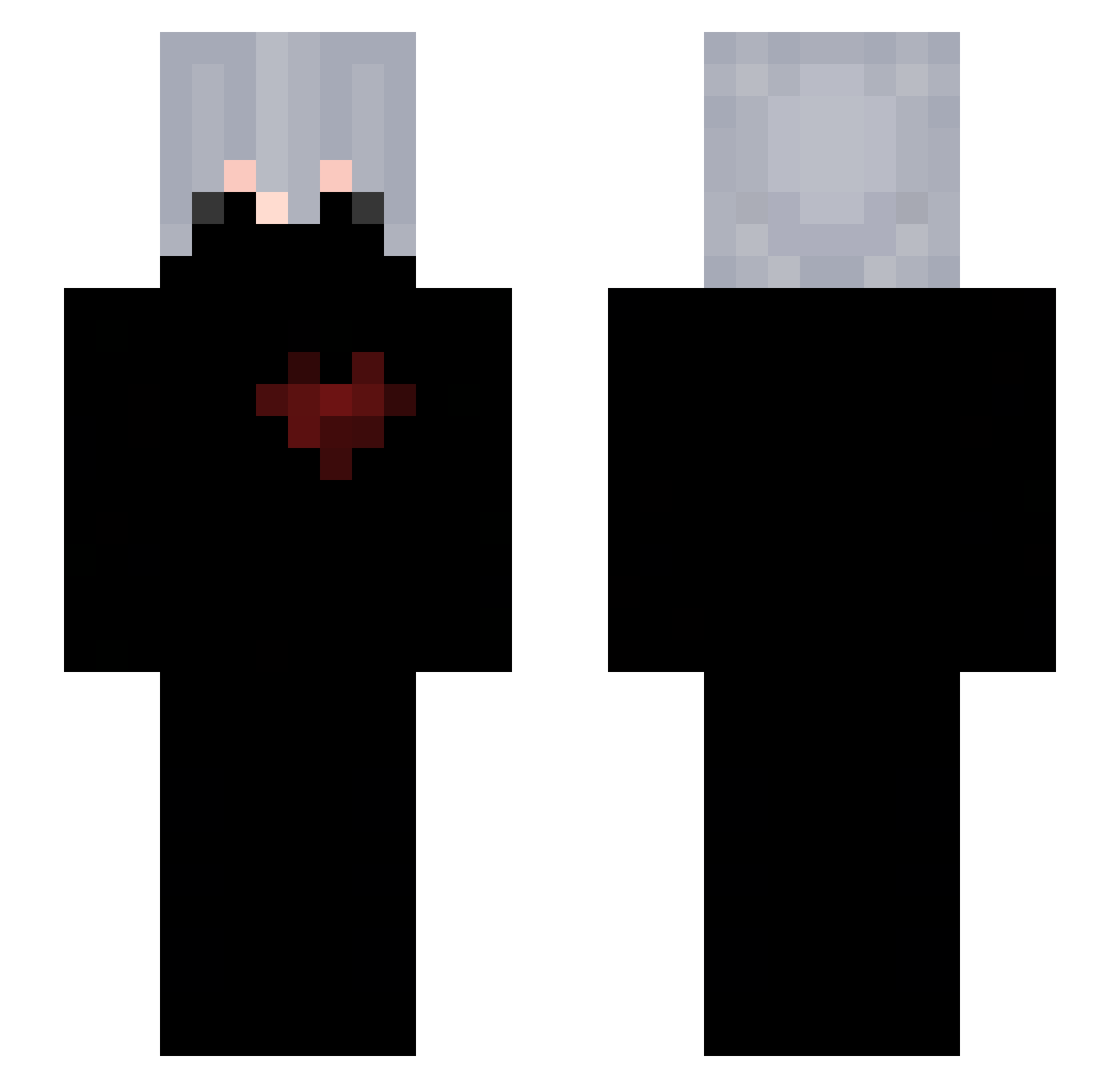 Swfitxzn Minecraft skin, front and back view