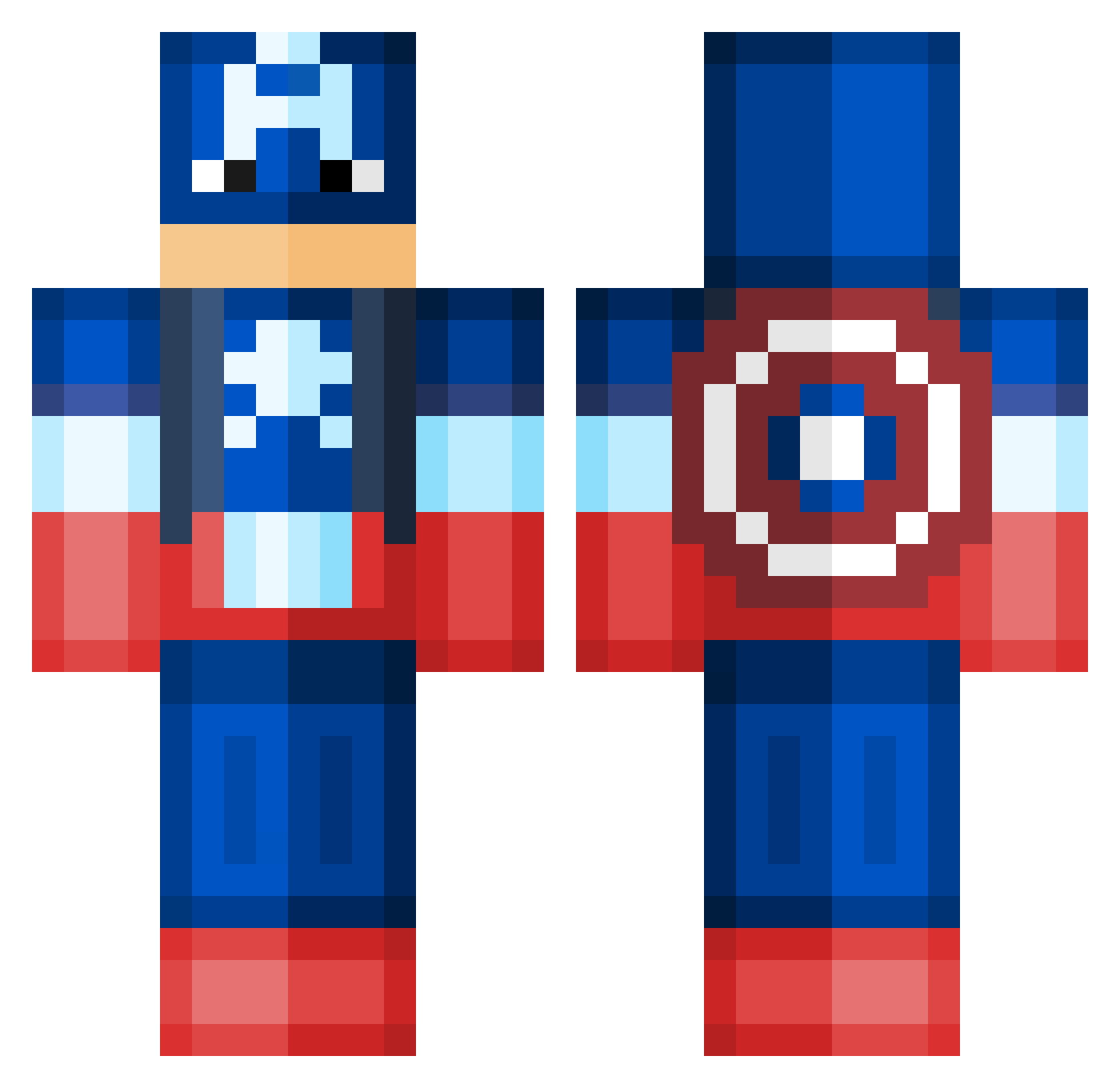 _Snorrlax_ Minecraft skin, front and back view