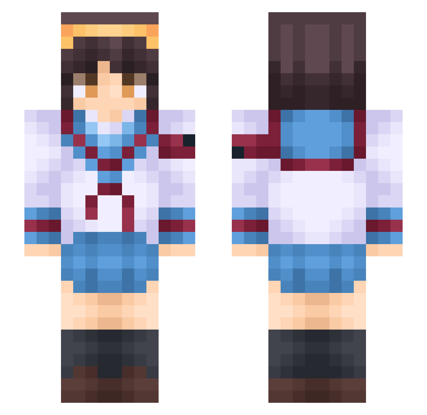 blastmaster6 Minecraft skin, front and back view