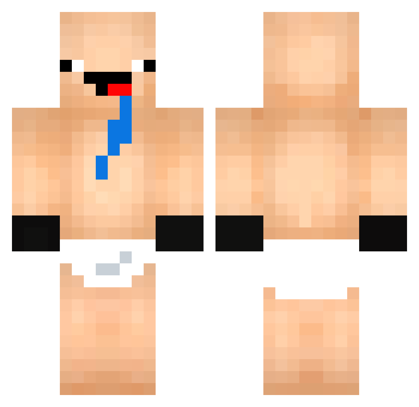 Zombi_AH Minecraft skin, front and back view