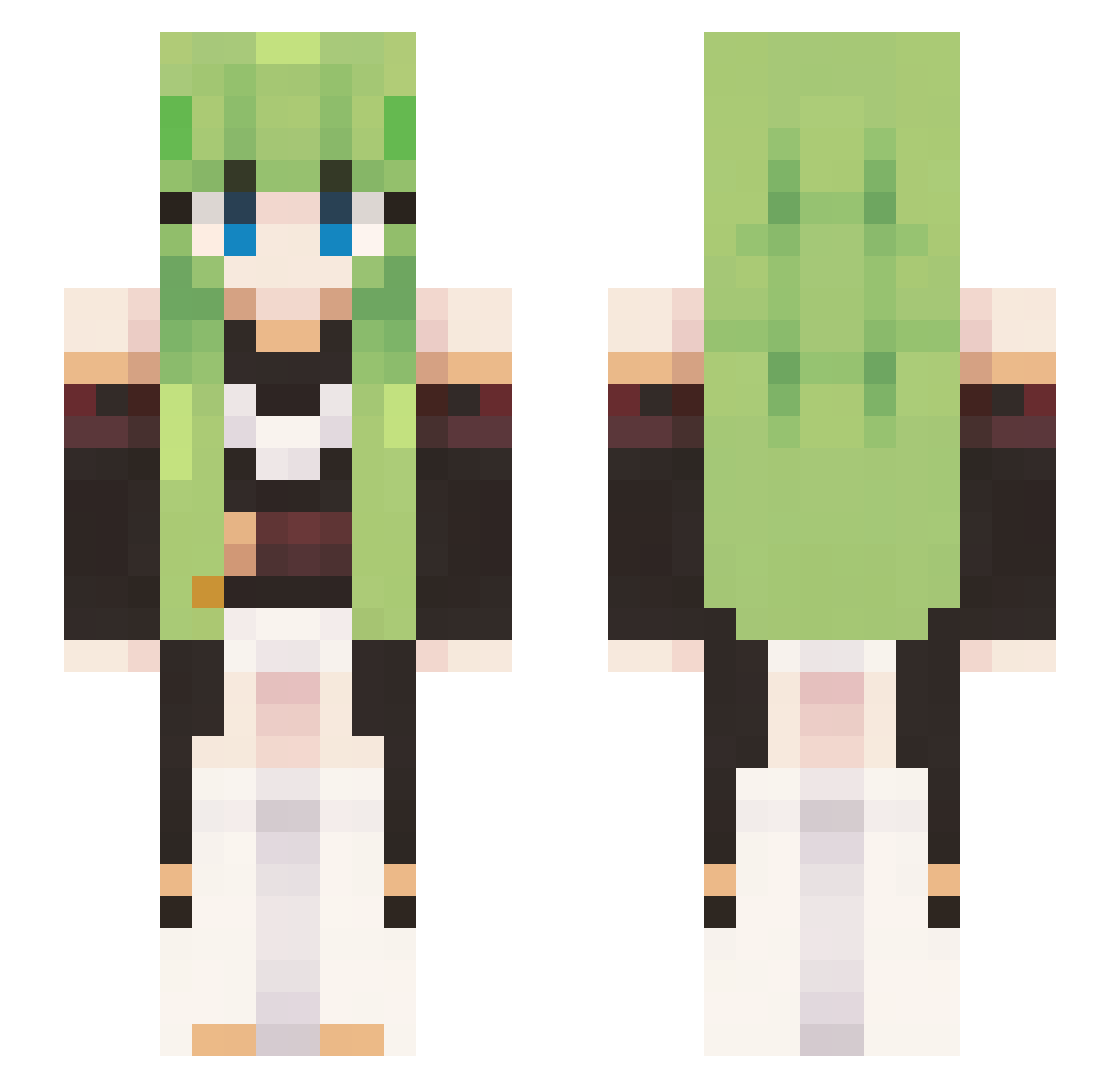Shoo Minecraft skin, front and back view