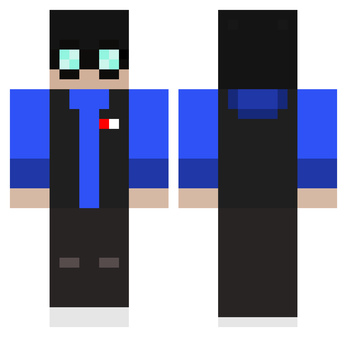 Osmite Minecraft skin, front and back view