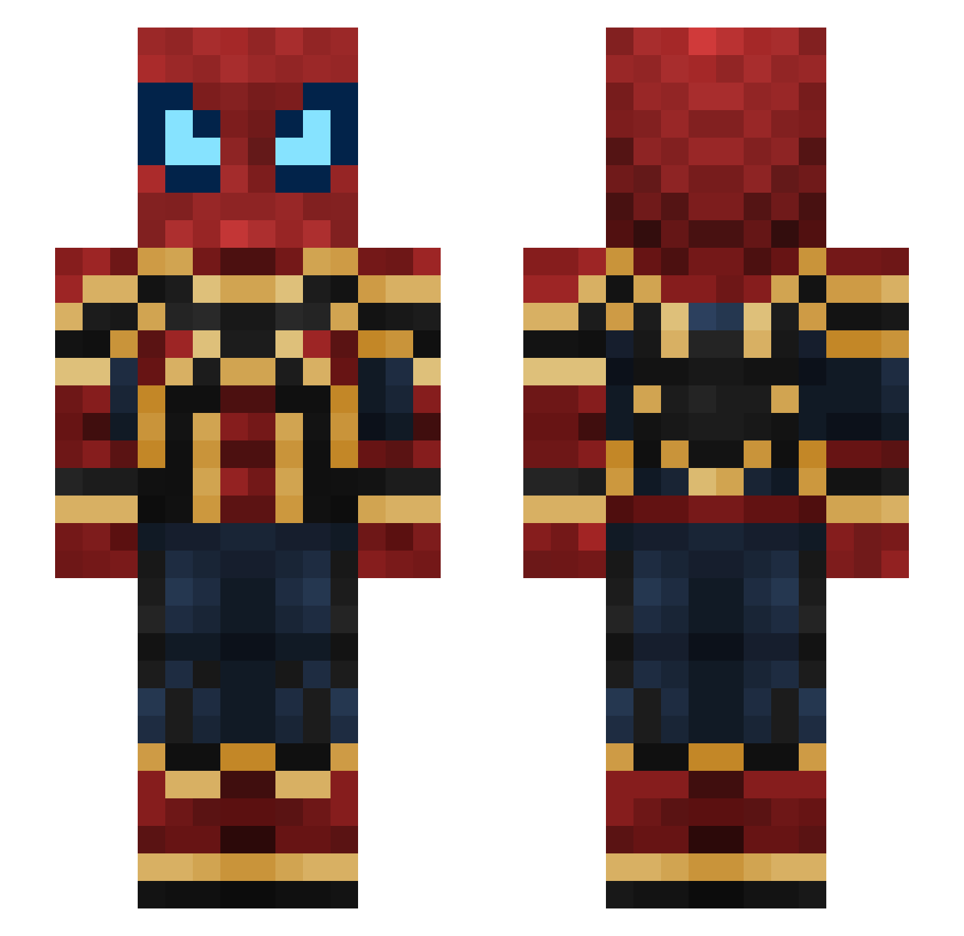 Ebird712 Minecraft skin, front and back view