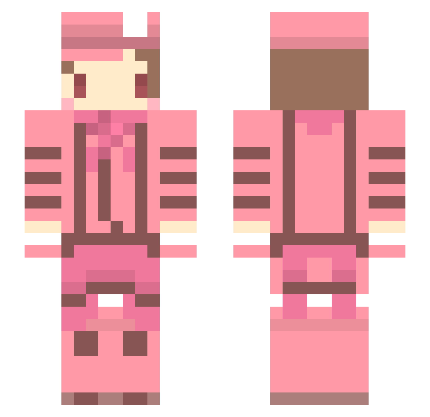 adele17 Minecraft skin, front and back view