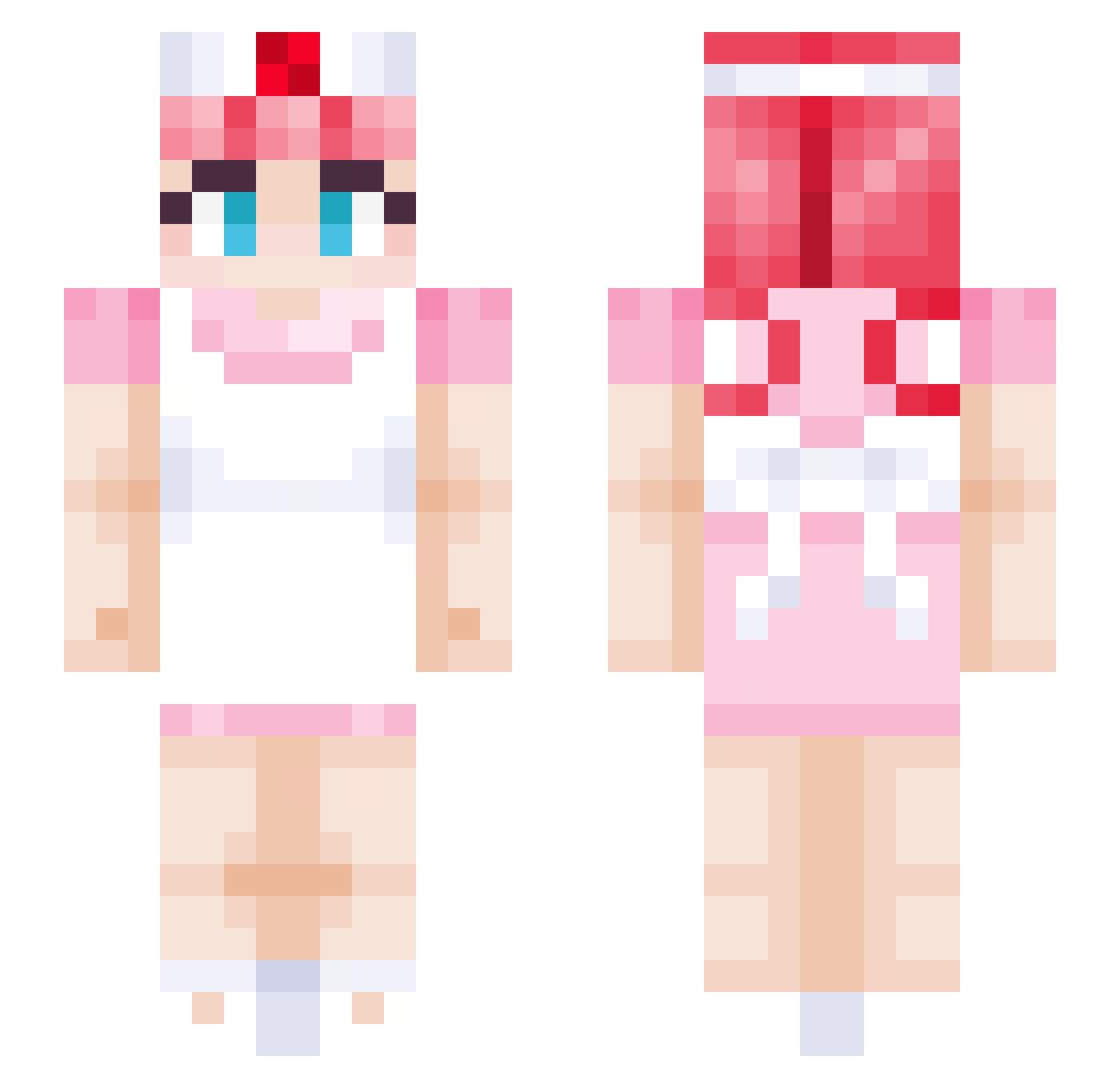 Ekzon Minecraft skin, front and back view