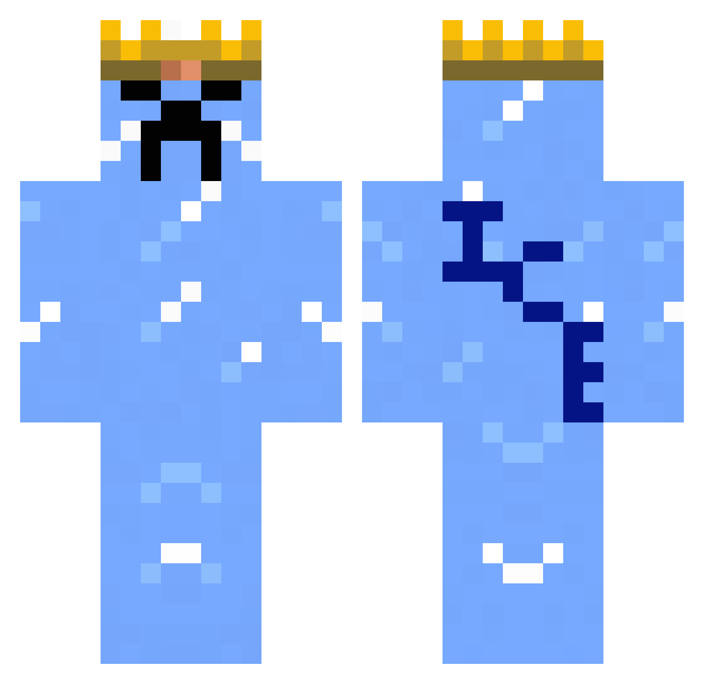 Paganism Minecraft skin, front and back view