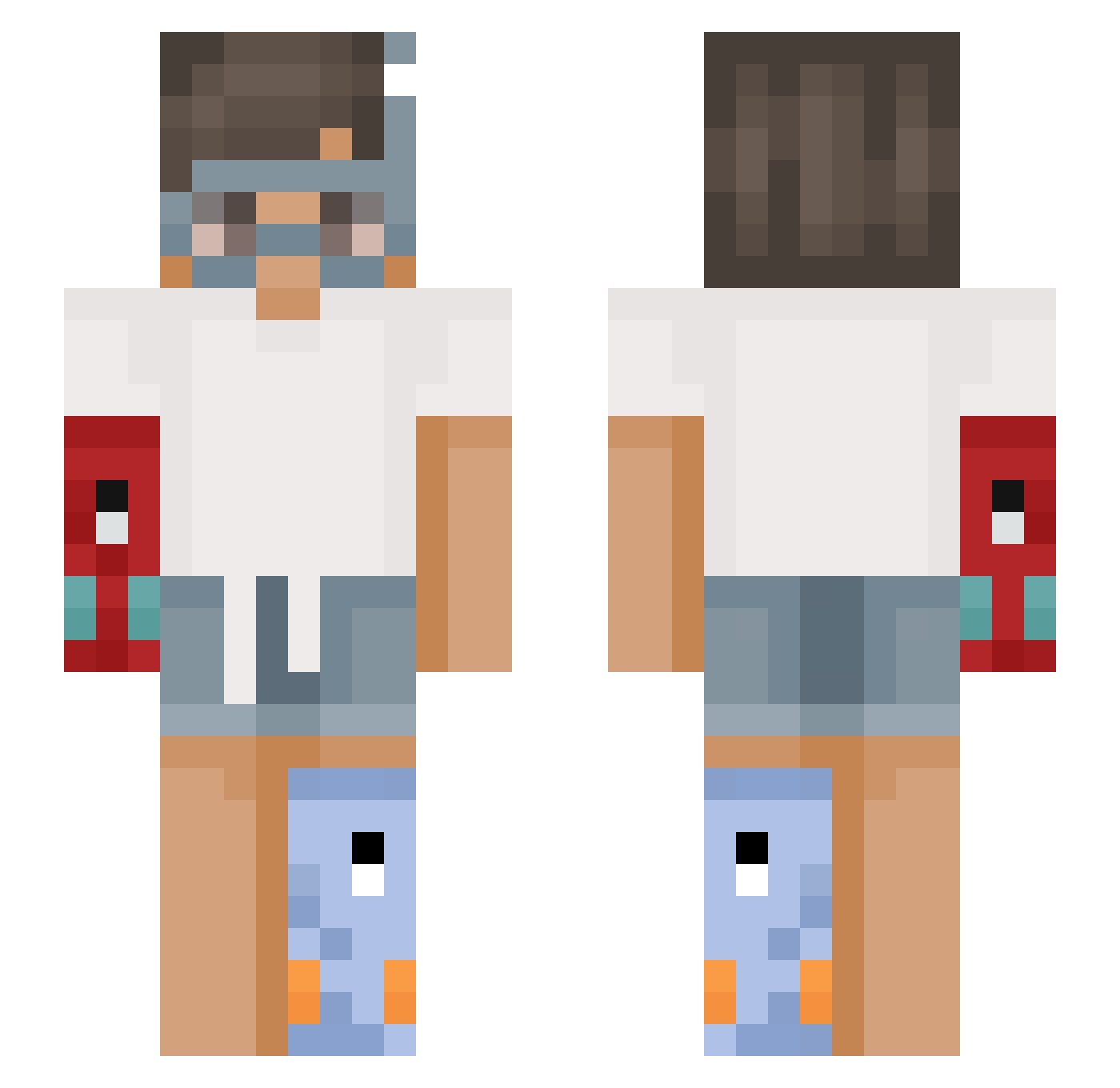Liamkoko Minecraft skin, front and back view