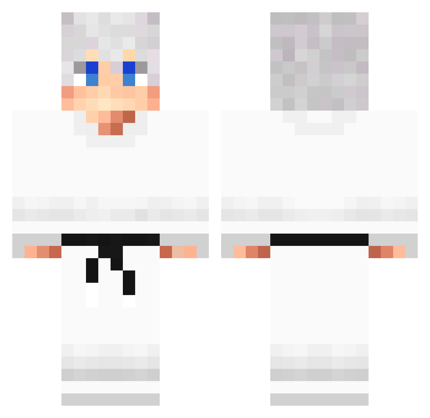 Manequin Minecraft skin, front and back view