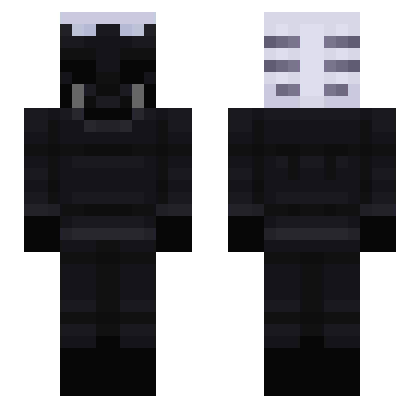 pokoh Minecraft skin, front and back view
