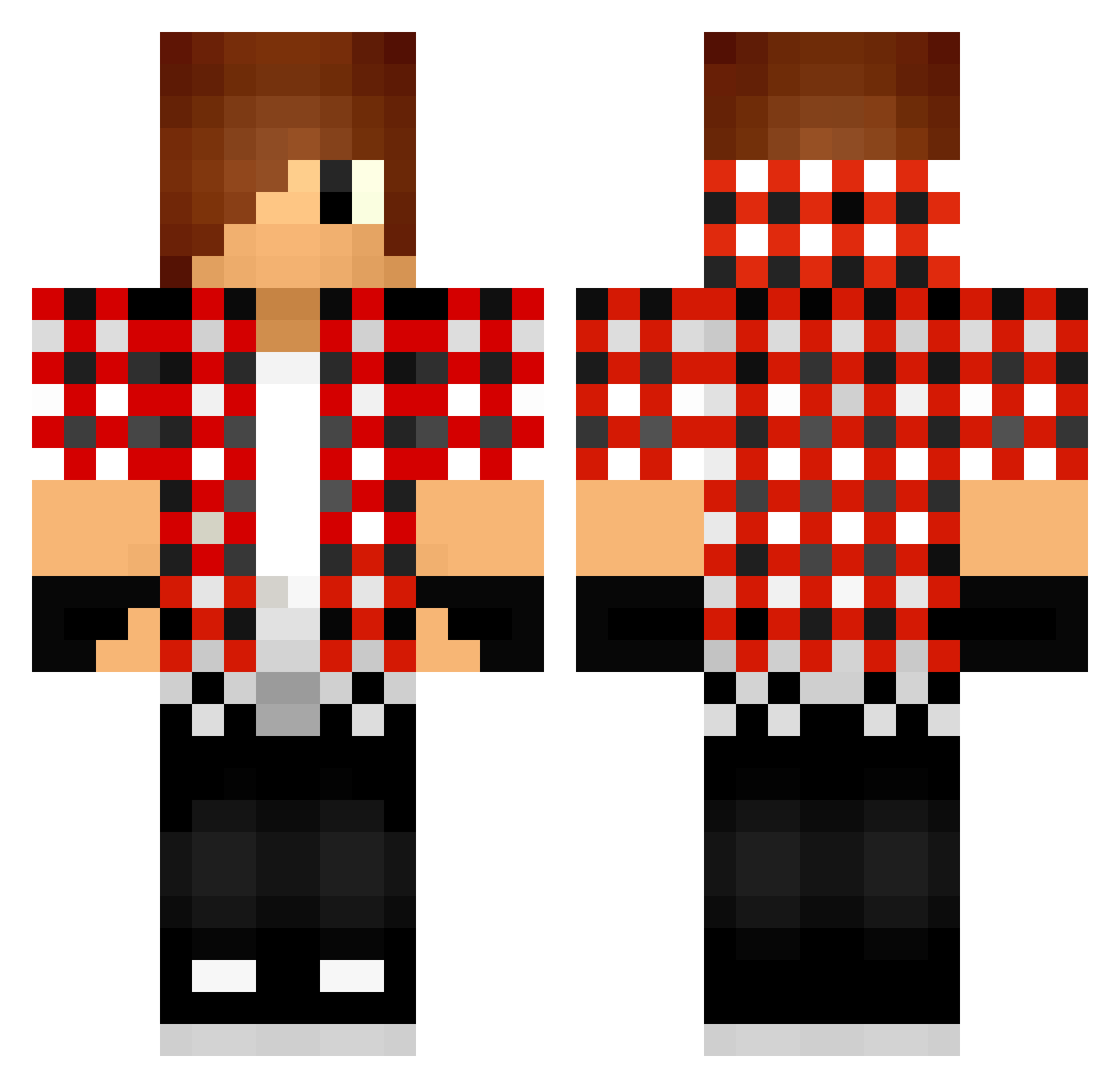 Theria Minecraft skin, front and back view