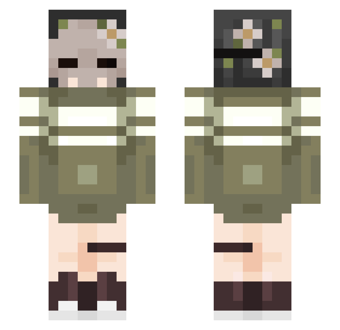 feelslikedaisy Minecraft skin, front and back view