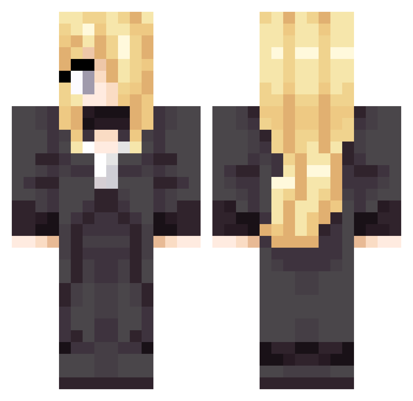 SIEL713 Minecraft skin, front and back view