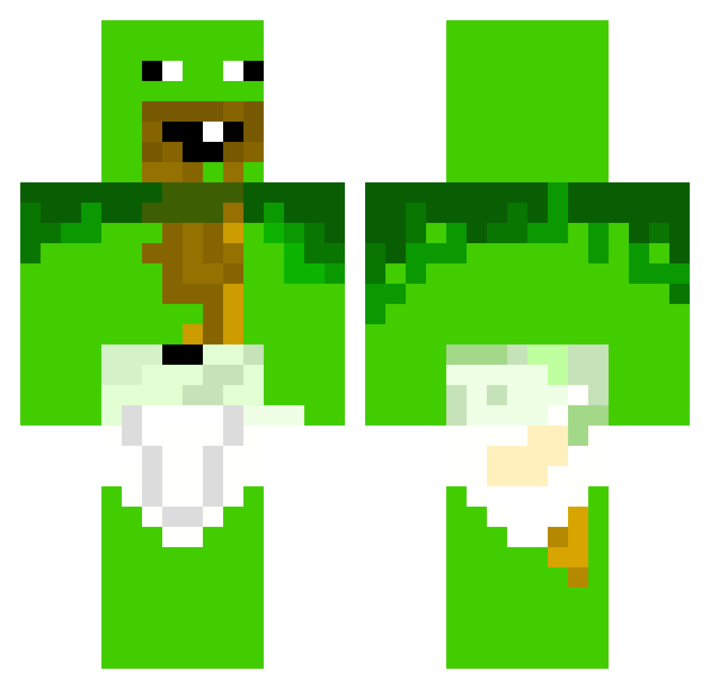 V6TAL Minecraft skin, front and back view
