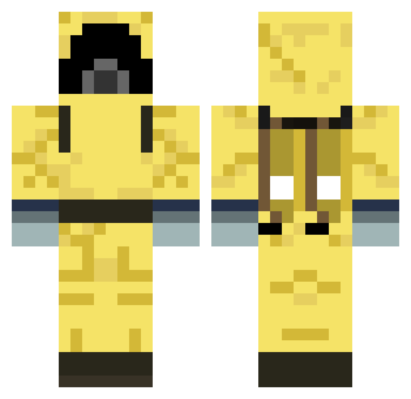 Ricin Minecraft skin, front and back view