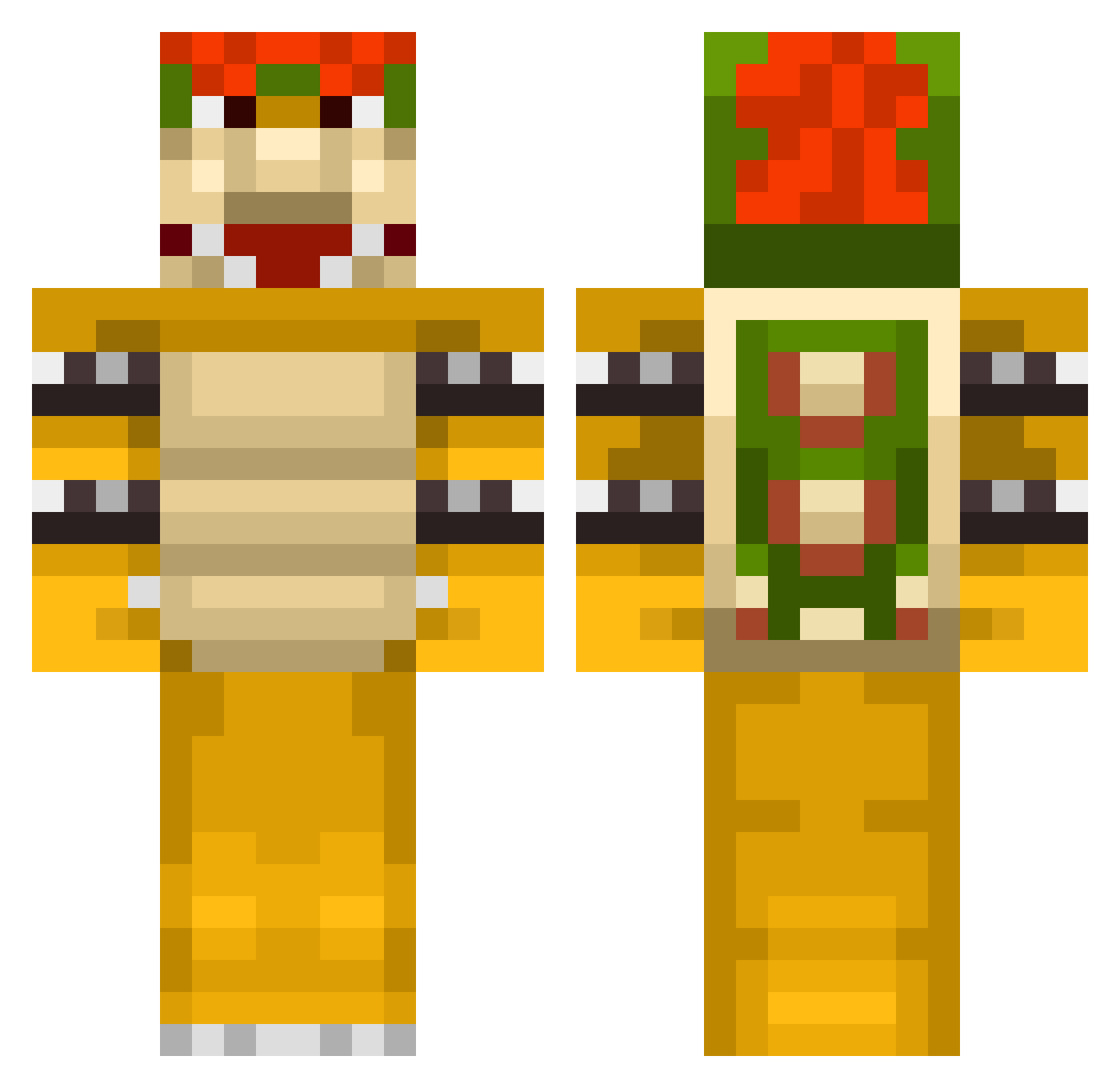 ammu001 Minecraft skin, front and back view