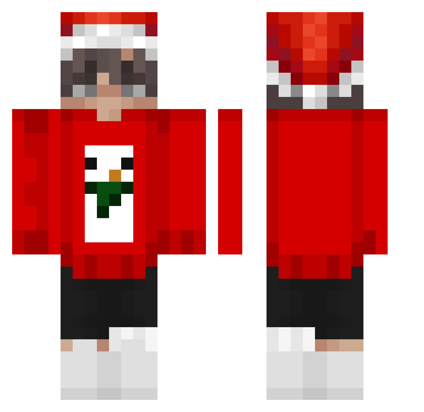 zKroxKzX Minecraft skin, front and back view