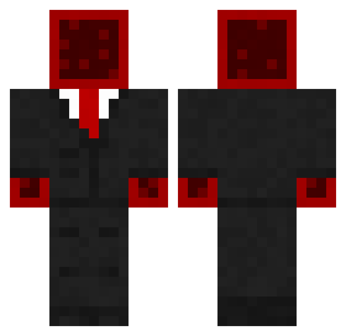ReddSpace2117 Minecraft skin, front and back view