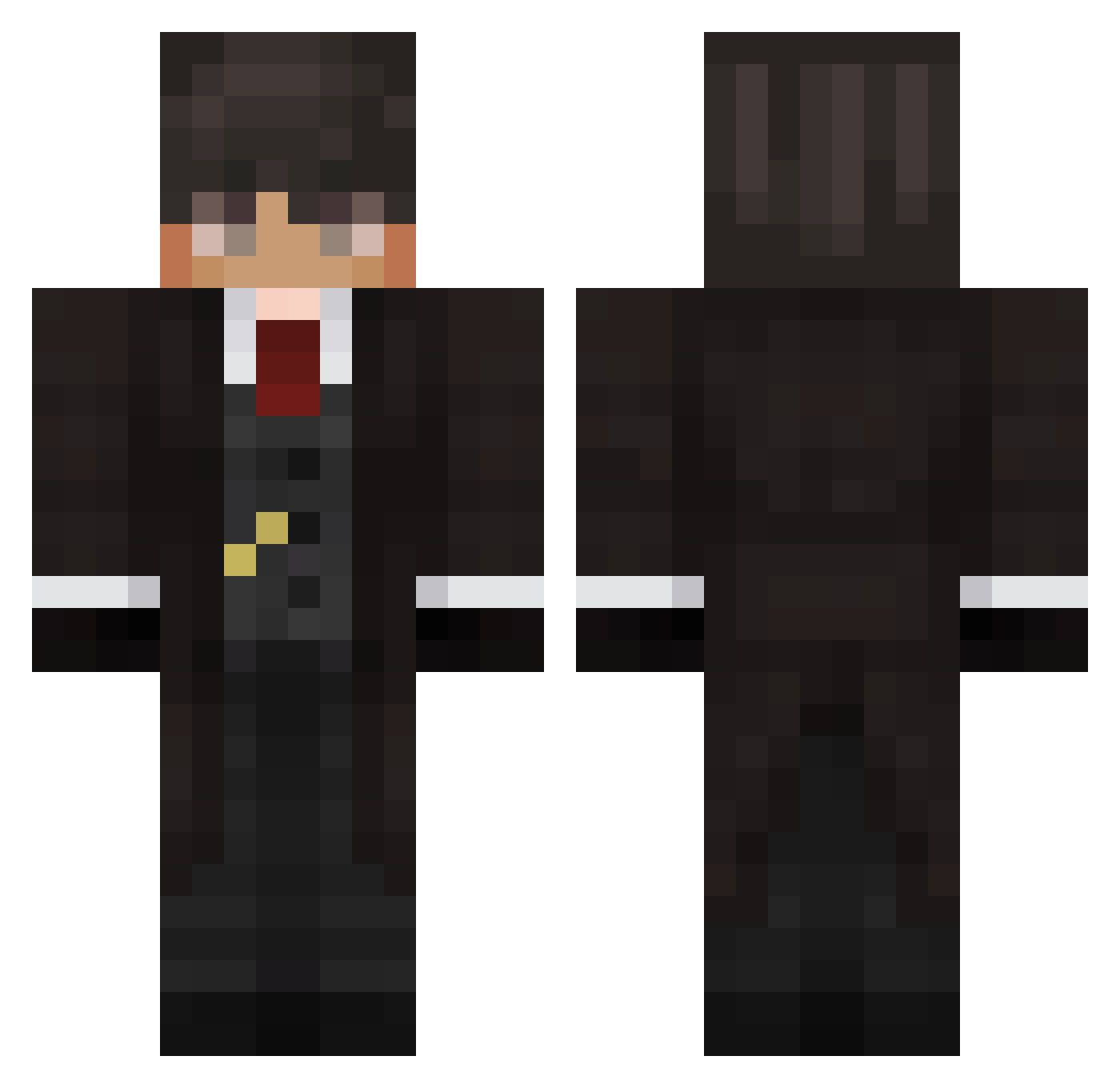SignoreStone Minecraft skin, front and back view