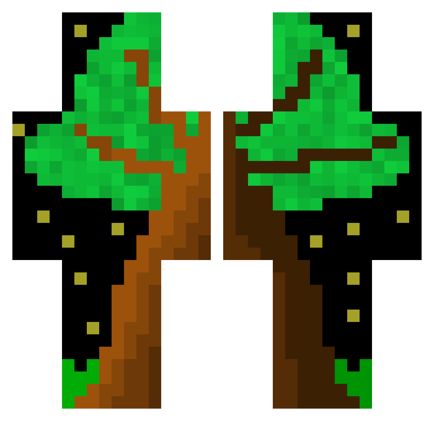 GrayGamingTeC Minecraft skin, front and back view