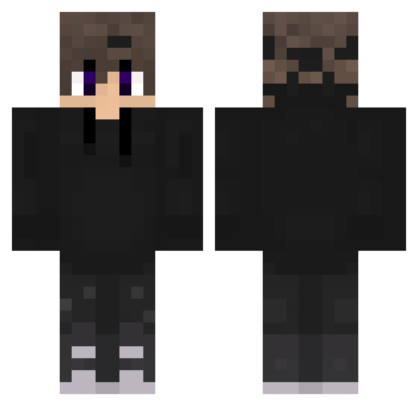 S4mnn Minecraft skin, front and back view