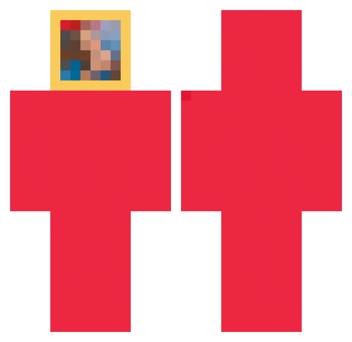 tompointcom Minecraft skin, front and back view