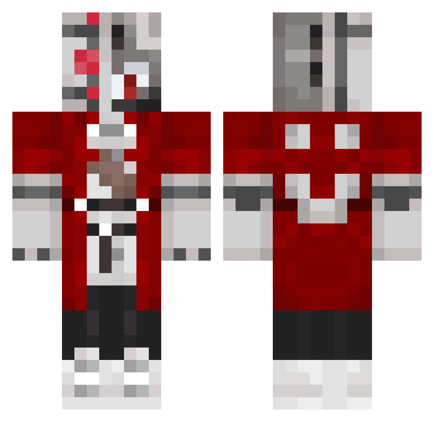 SeventhKindred Minecraft skin, front and back view