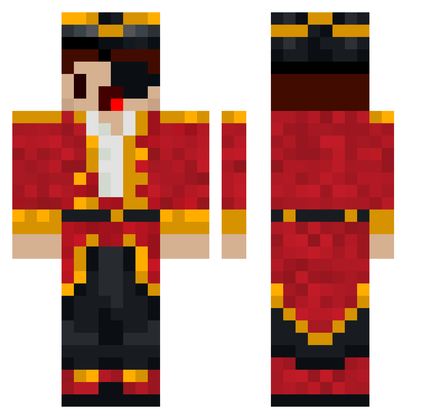 Sailers Minecraft skin, front and back view