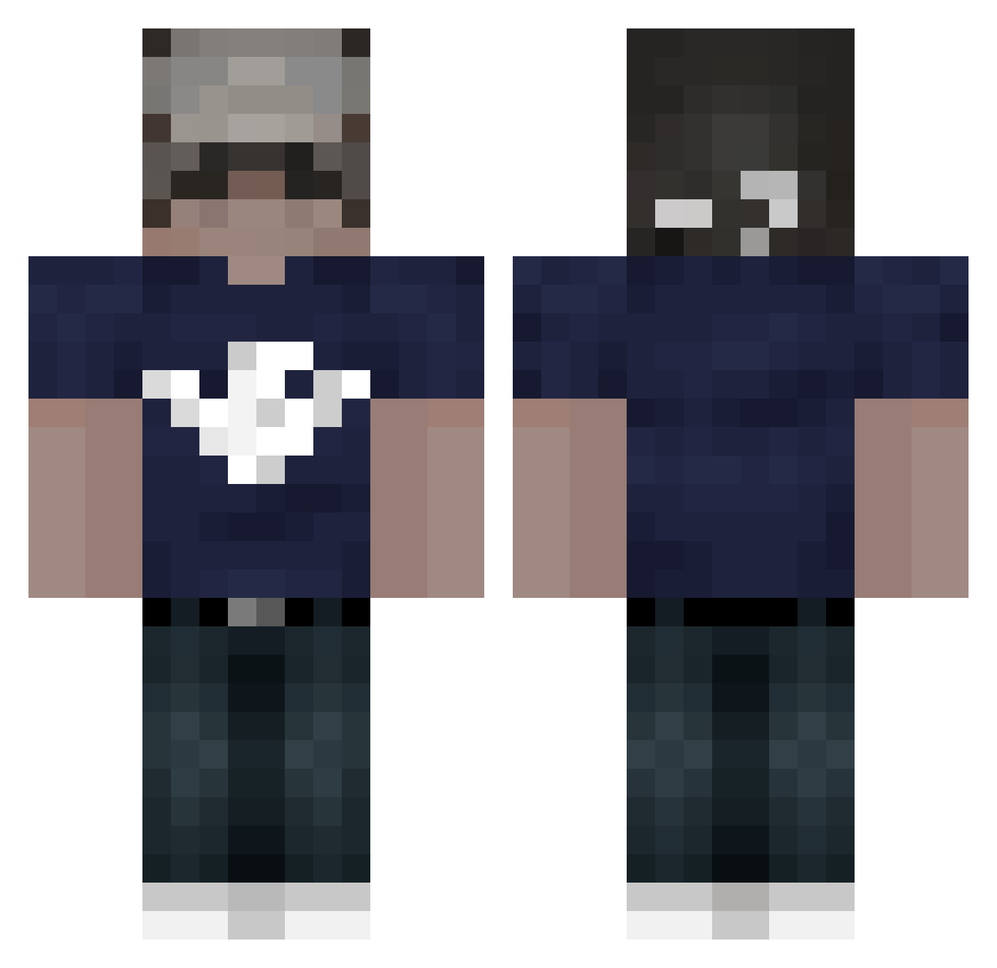 zOnur_ Minecraft skin, front and back view