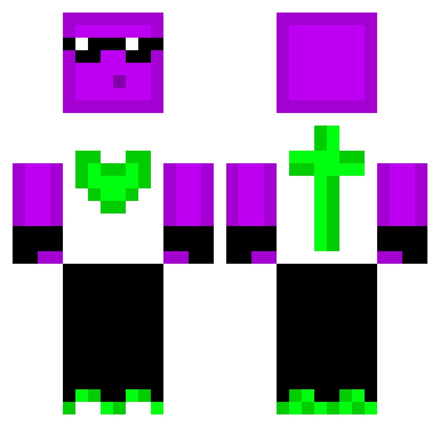 slimecanadense23 Minecraft skin, front and back view