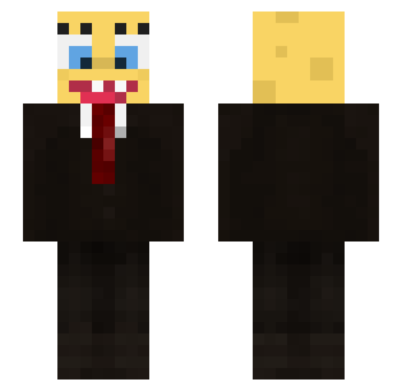 enesify Minecraft skin, front and back view