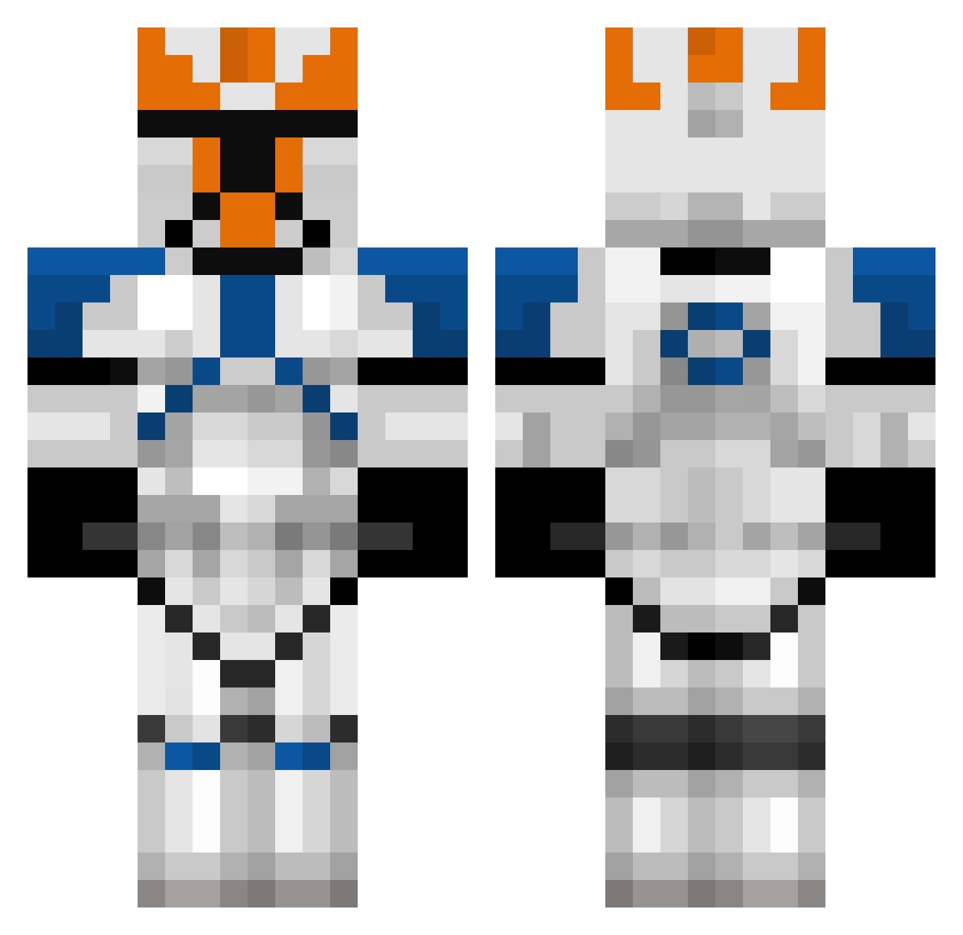 BonkDomp Minecraft skin, front and back view