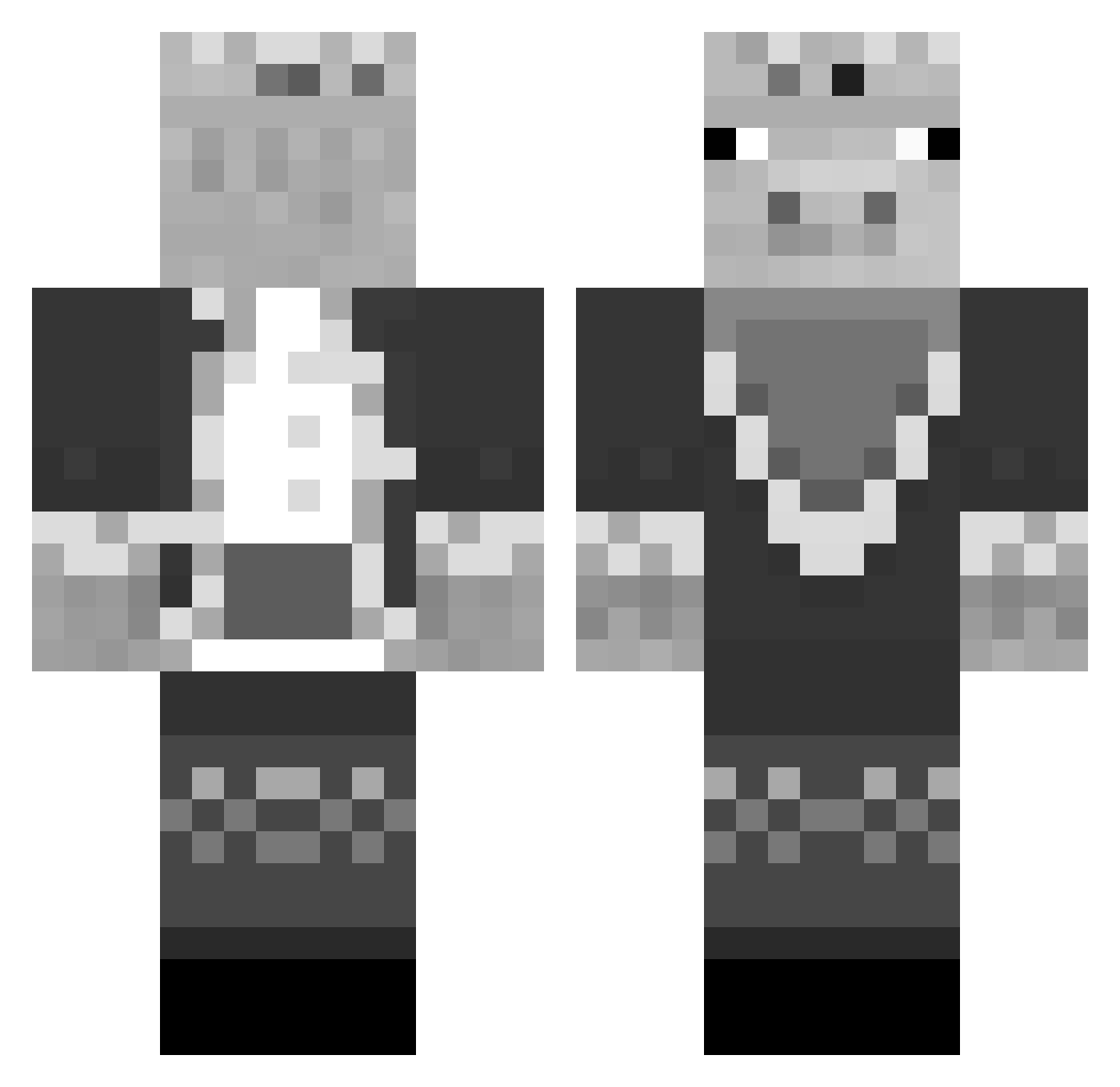 Touch_it Minecraft skin, front and back view