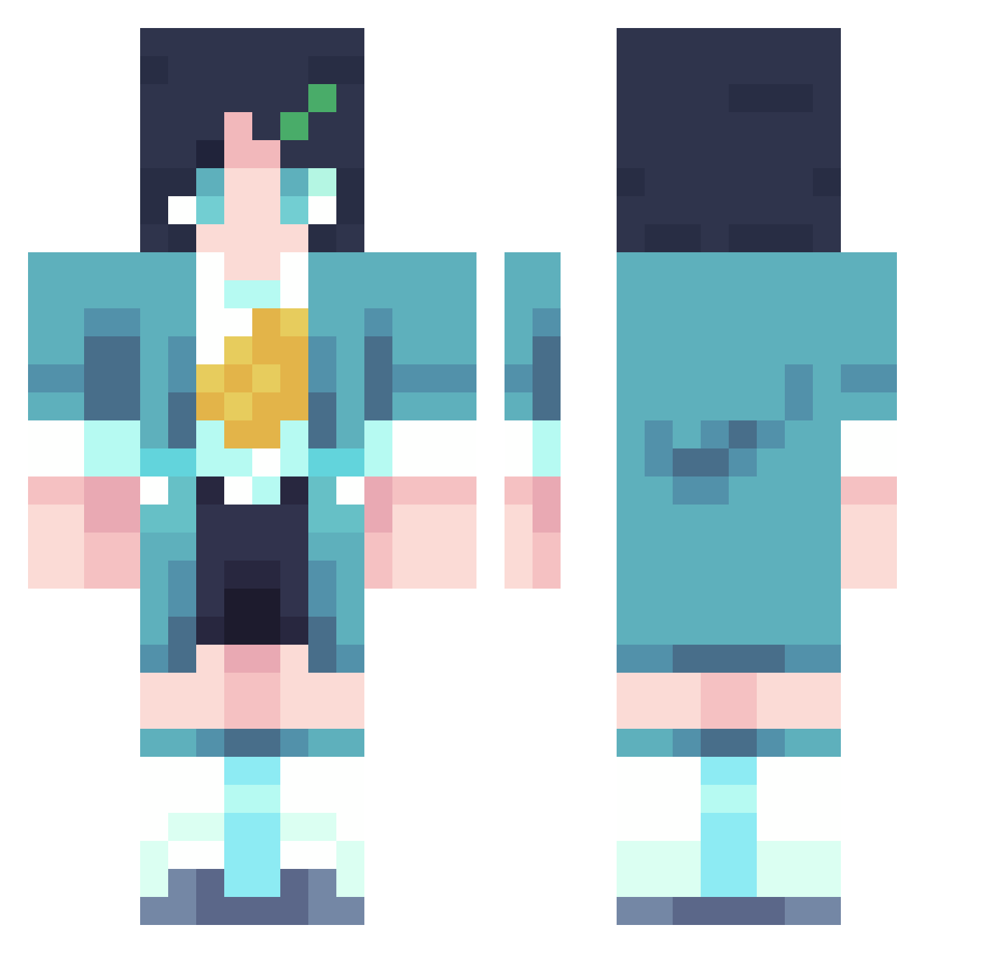 Milanesa16 Minecraft skin, front and back view