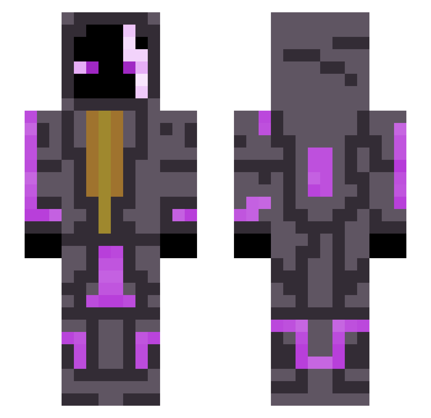 Robinson1114 Minecraft skin, front and back view