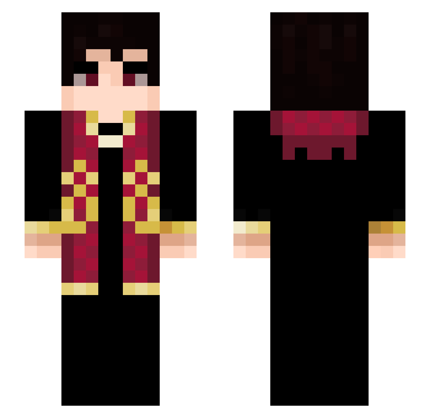 Atlazero Minecraft skin, front and back view