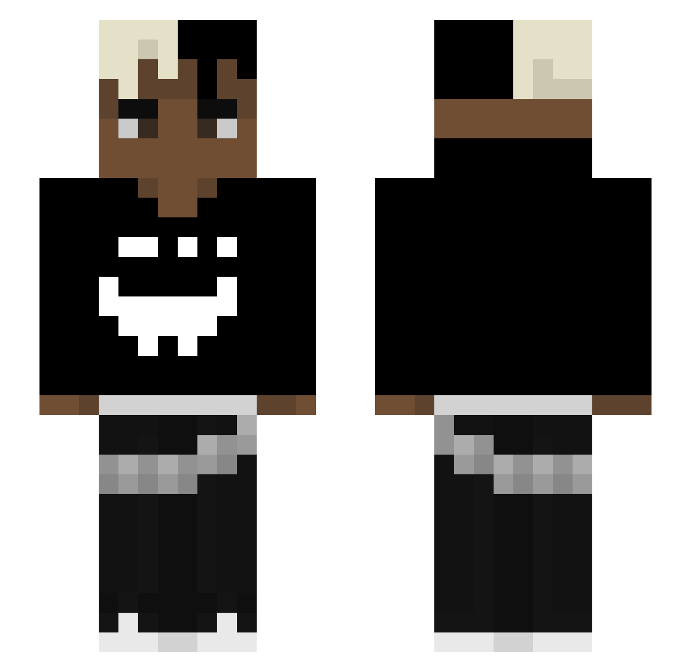 C1zo Minecraft skin, front and back view