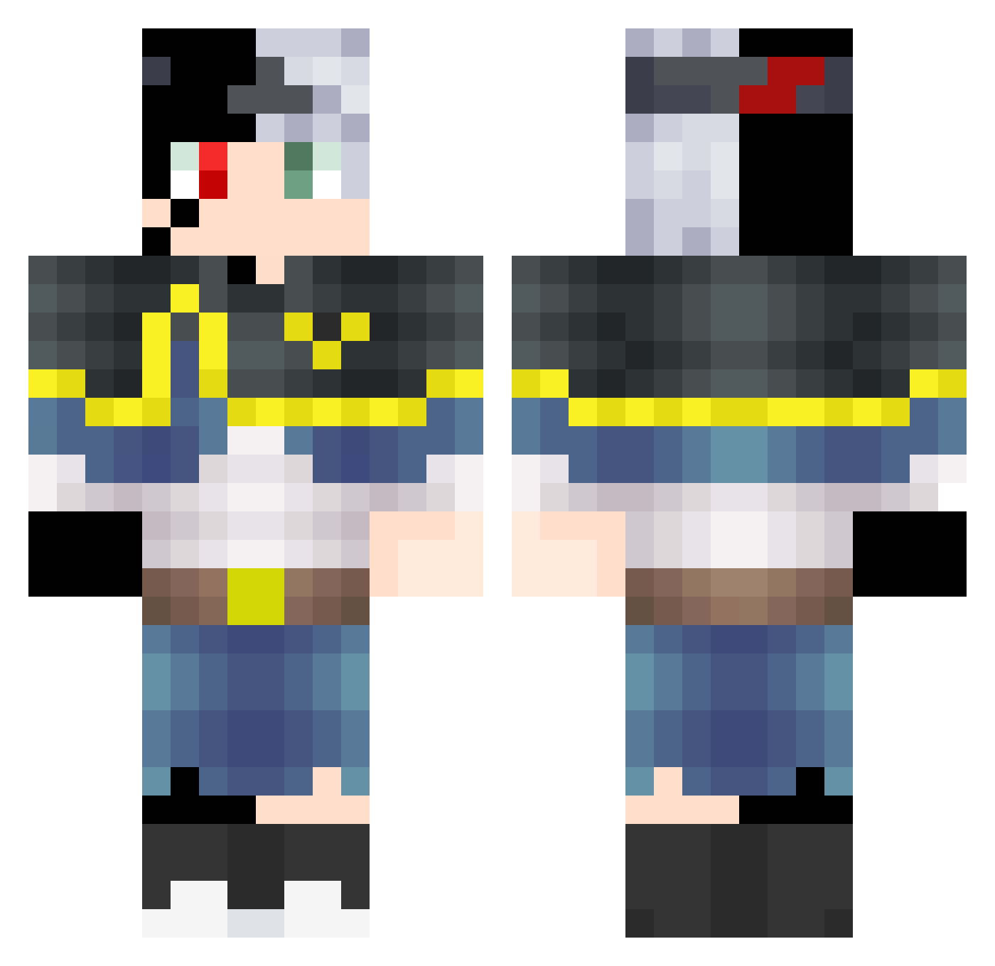 MASAKI5 Minecraft skin, front and back view