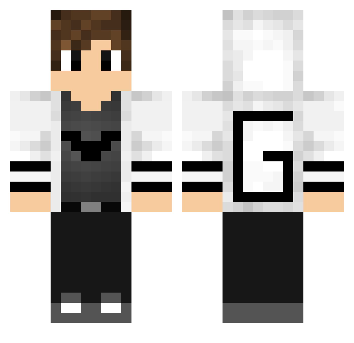 puchmaxip Minecraft skin, front and back view