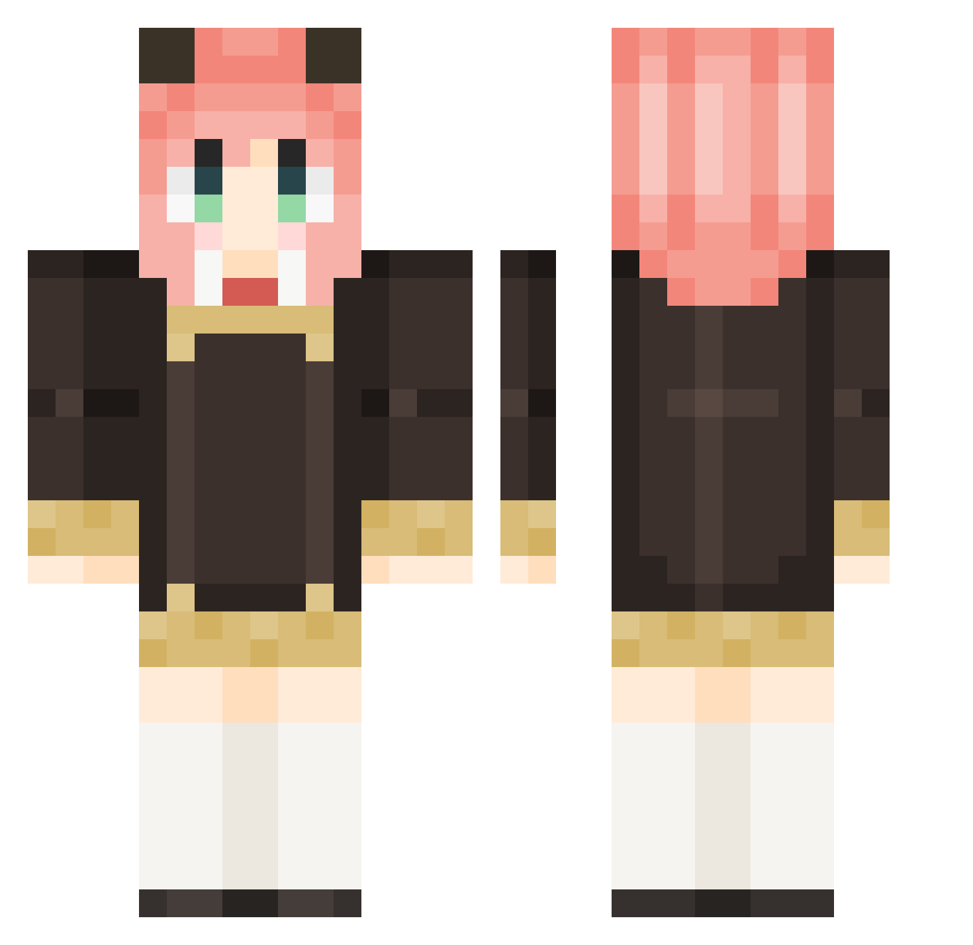_5ophie_ Minecraft skin, front and back view