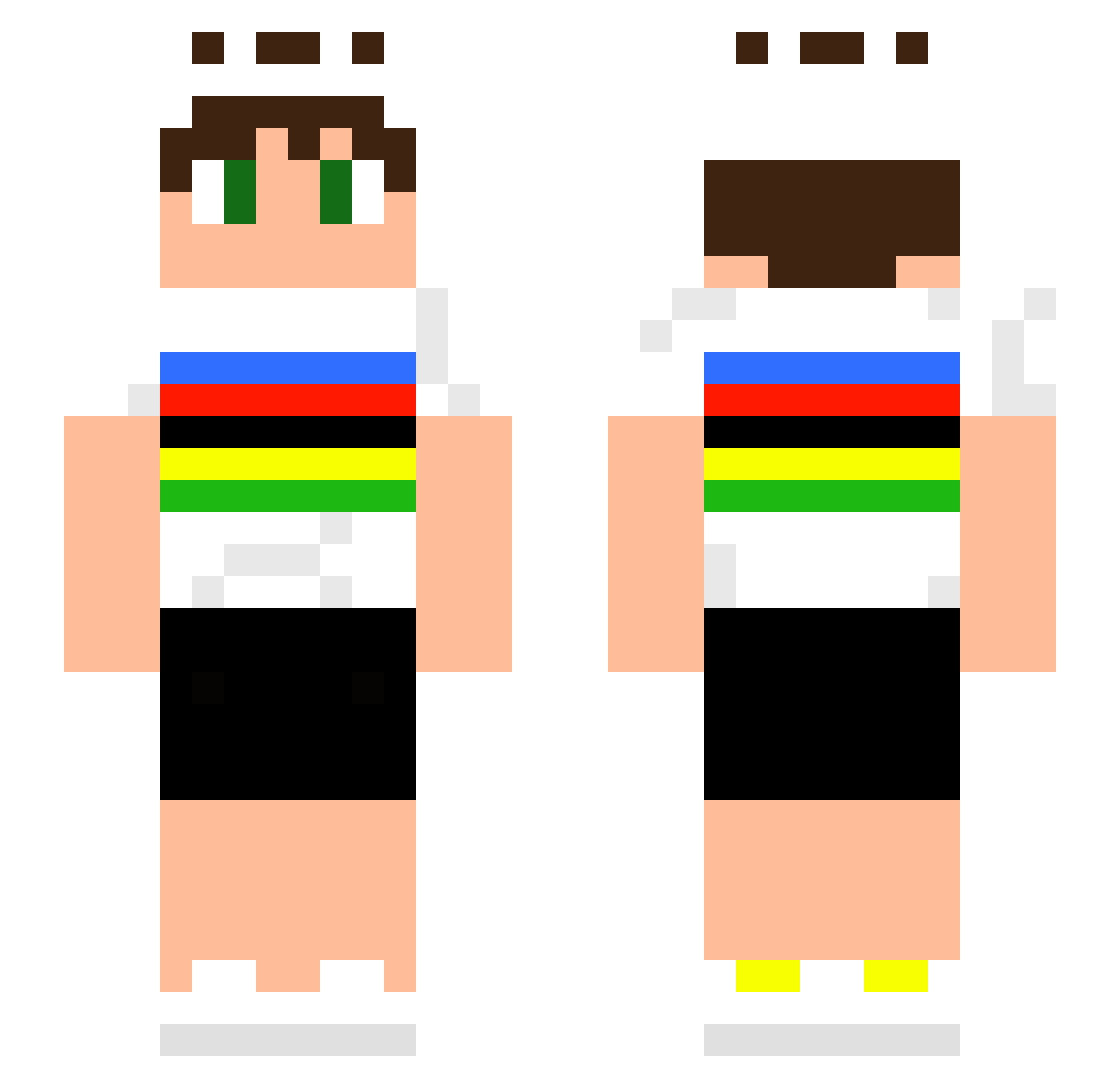 Sacristy Minecraft skin, front and back view