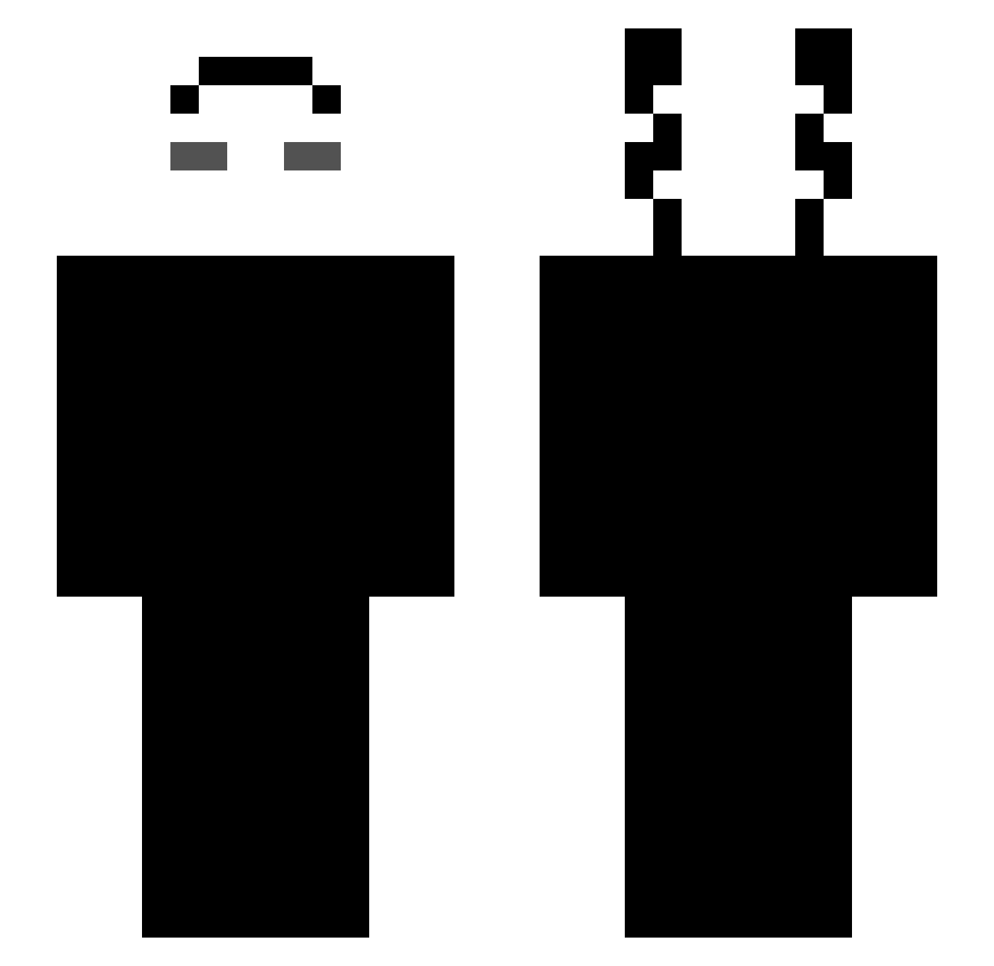 yagodx Minecraft skin, front and back view