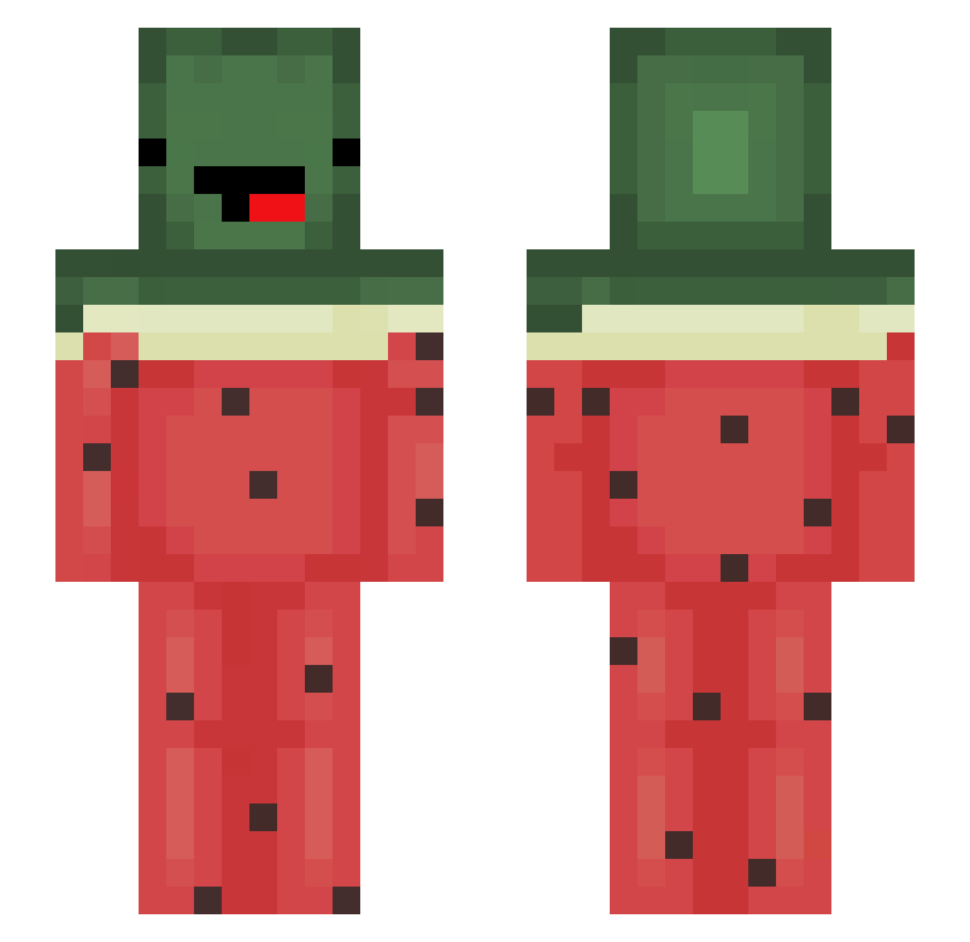 Thontuzi Minecraft skin, front and back view