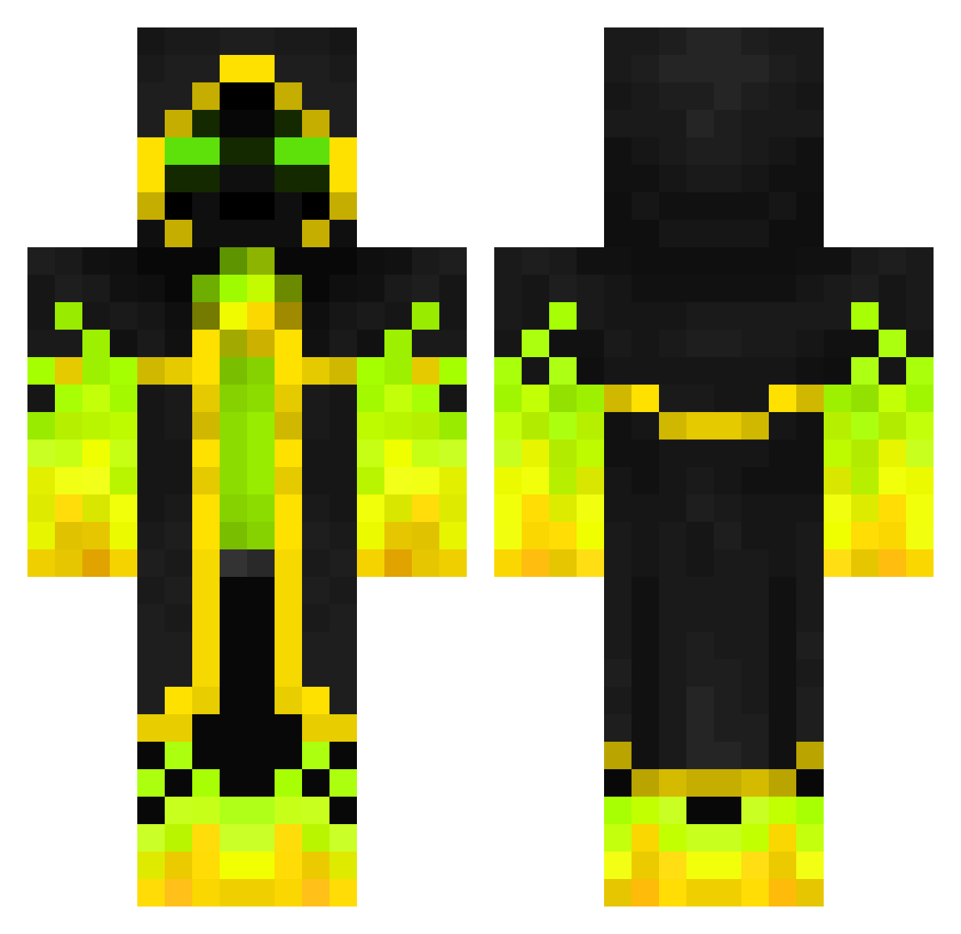 TenesileElf52043 Minecraft skin, front and back view